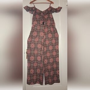 🌺 Xhilaration Cold Shoulder Jumpsuit – Boho Babe Energy 🌺